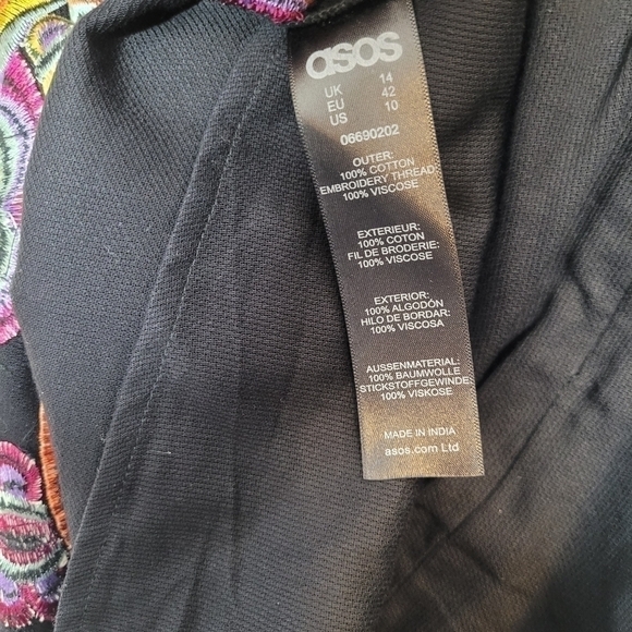 Black Asos Colorful Paisley Print Dress - Picture 13 of 15